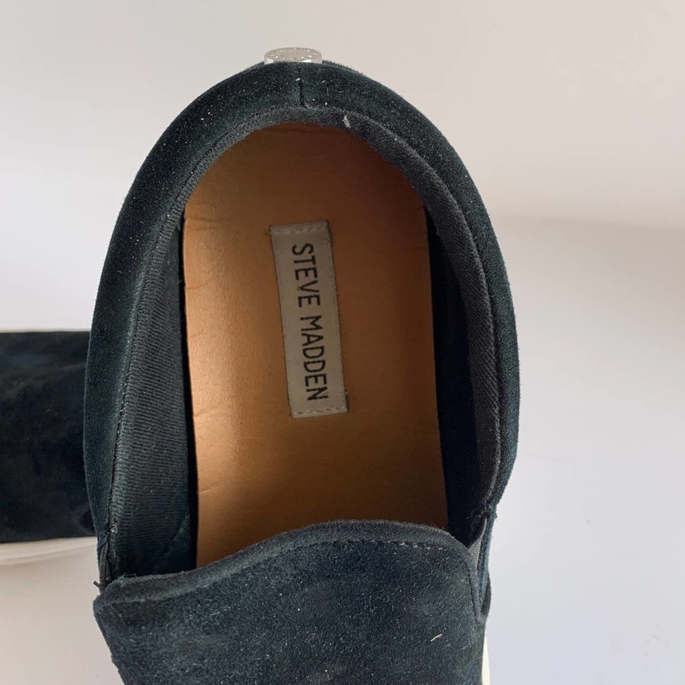 Steve Madden Gills Suede Size 8W, Black - Picture 4 of 9